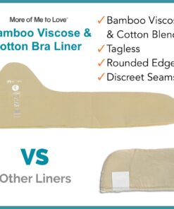 Plush Bamboo Bra Liner (70% Bamboo Rayon + 30% Cotton) - 3-Pack, Medium, White 11 61kiZWEkyL 2