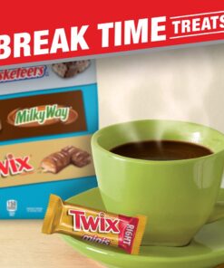 SNICKERS, TWIX, MILKY WAY & 3 MUSKETEERS Variety Pack Super Bowl Milk Chocolate Candy Bars Assortment, 240 Pieces Bag 27 61kjIfcuKnS