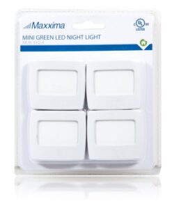 Alternative view of Maxxima Mini Green Always On LED Night Light - Ideal Plug-in Lighting for Bedrooms, Bathrooms, Kitchens, Kids' Nursery, Hallways, Stairs or Any Dark Room or Space at Home - 4 Pack