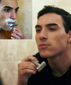 VIKINGS BLADE The Chieftain Safety Razor + 5 Swedish Platinum Super Blades + Carry Case Chromium Silver 32 61kkItLmOkL