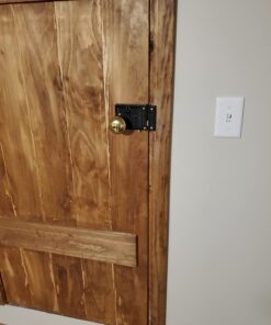 Prime-Line E 2478 Horizontal Trim Lock Set, 3-3/8 In. Backset, Black Housing w/Brass Plated Knobs (1 Set) 7 61kkdtr5eoL