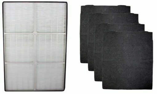 AF Compatible Replacement HEPA Air Purifier Filter & 4 Carbon Filters Fit Whirlpool AP250 & AP150 Part # 1183051K