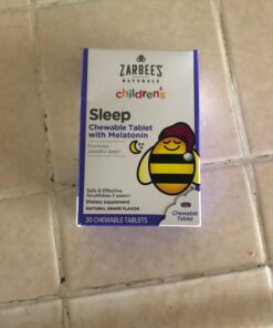 Zarbee's Kids 1mg Melatonin Chewable Tablet, Drug-Free & Effective Sleep Supplement, Easy to Take Natural Grape Flavor Tablets for Children Ages 3 and Up, 30 Count Grape Tablets, 30ct 39 61kkpke4IeL
