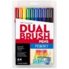Tombow Dual Water Based Markers, Twin Tip, Primary Palette Assorted Inks, 10/Pack (56167) 1-Pack 48 61klAKyZgL