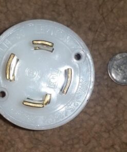 Leviton 2711 30 Amp, 125/250 Volt, NEMA L14-30P, 3P, 4W, Locking Plug, Industrial Grade, Grounding - Black-White 16 61km37bKWBL