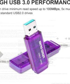 Alternative view of Micro Center SuperSpeed 256GB USB 3.0/USB3.1 Gen1 Flash Drive Gum Size Memory Stick Thumb Drive Data Storage Jump Drive (256G) Purple - 256GB