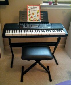 RockJam 61 Key Keyboard Piano With LCD Display Kit, Stand, Bench, Headphones, Simply App & Keynote Stickers Keyboard Piano Kit 33 61kqI6FzQpL