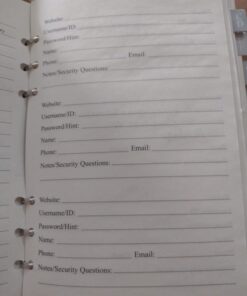 Password Book Refill Pages 212 Replacement Pages Internet Log Book, 8.2x5.6in, Large Print 576 Entries Durable Divider with Alphabetical Tabs, For Men Women Seniors Home Office Use 14 61kqklVxwLL