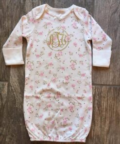 Little Me Girls' 2-Piece Gown & Hat Set 0-3 Months Vintage Rose 19 61krjvvLXlL 2