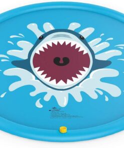 Jasonwell Splash Pad Sprinkler/ Play Mat for Kids, Outdoor Water Toys Inflatable for Baby Toddler Boys Girls Children Age 18+ Months ,Outside Backyard Dog Pool Shark 68" 23 61krxUWCteL
