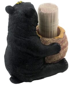 Decorative Black Bear in a Beehive Honey Pot Toothpick Holder Figurine for Cabin or Rustic Lodge Decor Sculptures and Statuettes As Collectible Wildlife Animal Gifts 11 61ksjAWWNL