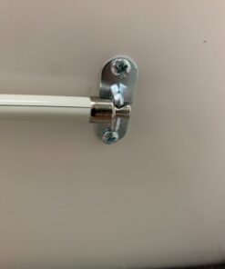 SKEMIX 5/16-Inch Swivel End Sash Curtain Rods - 2 Rods - 21 - 38 Inch Adjustable Width, White with Nickel Ends 33 61ksx8h7BKL