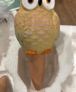 MIMA2672 Large Size Owl Plant Watering Globes Shapes - 4 Self Watering Spikes Automatic Plant Waterer Irrigation Drippers -Plant Watering Devices Keep Indoor & Outdoor Plants Nourish OWL - white yellow purple blue 17 61ktSkKNUZL