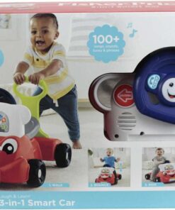 Fisher-Price Laugh & Learn 3-In-1 Smart Car, Baby Walker & Toddler Ride-On Toy with Smart Stages Learning Content for Ages 9+ Months Standard 29 61ktjBQayaL