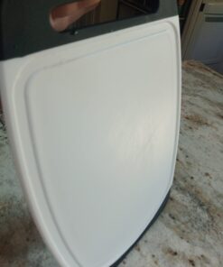 The Original Gorilla Grip Oversized 100% BPA Free Reversible Durable Kitchen Cutting Board Set of 3, Dishwasher Safe, Nonslip Handle Border Plastic Boards, Juice Grooves, Chopping Food, Cooking, Black Large (Pack of 3) Black/White 36 61ku QhUlhL