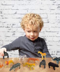 ArtCreativity Safari Animal Figurines Set for Kids - Pack of 12 - Assorted 2.5 Inch Small Animal Figures - Sturdy Plastic Toys - Fun Zoo Theme Birthday Party Favor - Great Gift Idea for Boys and Girls 8 61kuT8YIxnL