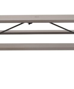 COSCO Outdoor Living 6 ft. Folding Picnic Table, Taupe Wood Grain with Brown Legs 26 61kw4x0VnZL