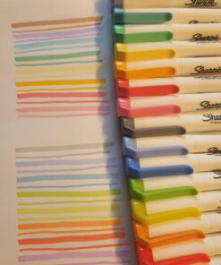SHARPIE S-Note Duo Dual-Ended Creative Markers, Part Highlighter, Part Art Marker, Assorted Colors, Fine and Chisel Tips, Includes Stand-up Easel, 16 Count 55 61kx3X8BoFL