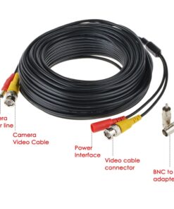 ABLEGRID® 4 Pack 100ft bnc Video Power Cable Security Camera Cable Wire Cord for CCTV dvr Surveillance System (Included 2X BNC to RCA connectors with Each Cable) 14 61kx5O1l7DL