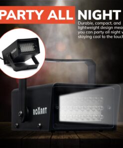 Roxant Pro Mini Strobe Light Halloween - 24 Super Bright LED Light Bulbs - Adjustable Flash Speed Control | Party Decorations | Party Lights 20 61kxRYR3 rL