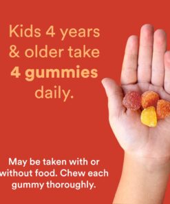 SmartyPants Kids Multivitamin Gummies: Omega 3 Fish Oil (EPA/DHA), Vitamin D3, C, Vitamin B12, B6, Vitamin A, K & Zinc for Immune Support, Gluten Free, Three Fruit Flavors, 120 Count (30 Day Supply) Kids Formula 120 Count (Pack of 1) 32 61kyGV7a1wL 2