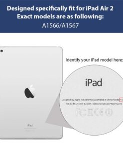 iPad Air 2 Case, ROARTZ Gray Slim Fit Smart Rubber Coated Folio Case Hard Shell Cover Light-Weight Auto Wake/Sleep for Apple iPad Air 2nd Generation A1566/A1567 Retina Display 8 61kz8yoK 8L