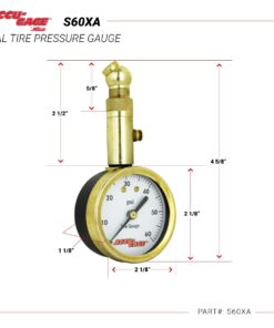 Accu-Gage by Milton Dial Tire Pressure Gauge with Swivel Angle Air Chuck - ANSI Certified for Motorcycle/Car/Truck Tires (0-60 PSI) 11 61l BcaBMgL