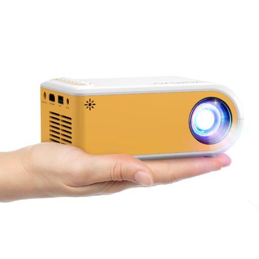Mini Portable Projector, Kids Gifts for Kids Movie Projector Supported HD 1080P, Small Portable Movie Projector for Outdoor Projector use in Camping, Video Home Theater Projector Basic