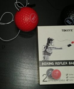 TEKXYZ Boxing Reflex Ball, 2 Difficulty Levels Boxing Ball with Headband, Perfect for Reaction, Agility, Punching Speed, Fight Skill and Hand Eye Coordination Training Black/Red 27 61l0A47KOCL