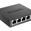 D-Link Ethernet Switch, 5 Port Gigabit Unmanaged Metal Desktop Plug and Play Compact (DGS-105),Black 5-Port Gigabit Switch