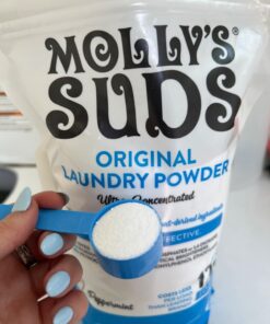 Molly's Suds Original Laundry Detergent Powder | Natural Laundry Detergent Powder for Sensitive Skin | Great Holiday, Christmas Gift | Earth-Derived Ingredients, Stain Fighting | 120 Load (Peppermint) Peppermint 5.01 Pound (Pack of 1) 34 61l1Lw s5NL 1