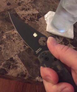 Spyderco Para Military 2 Signature Camo Knife with 3.42" CPM S30V Black Steel Blade and Durable G-10 Handle - PlainEdge - C81GPCMOBK2 61 61l2ID2pllL