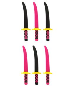 Lightweight Safe Soft Foam Toy Swords Ninja Pirate Style with Handle for Party Favors, Children Games & Activities (6 Pack) 7 61l2OC0eIML