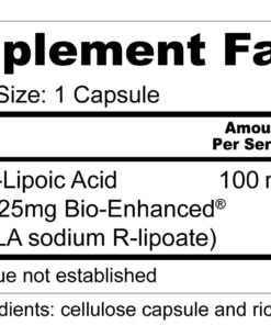 R-Alpha Lipoic Acid - Bio-Enhanced® Na-RALA for Nerve Health 100mg (90 Capsules) 11 61l3OHCfanL
