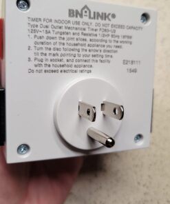 BN-LINK Heavy Duty Mechanical 24 Hour Timer Dual Outlet 3-Prong Accurate Indoor for Lamps Fans Christmas Lights White AC 1875W 1/2 HP, UL Listed U2 34 61l3yMDpAL