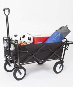 Mac Sports Collapsible Folding Outdoor Utility Wagon with Side Table - Black 12 61l52q7QtEL