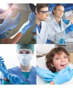 Basic Medical Synmax Vinyl Exam Gloves - Latex-Free & Powder-Free - Large, BMPF-3003(Case of 1,000) Blue Large (Pack of 1000) 14 61l89wbseL 1