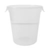 Rubbermaid Commercial Products Plastic Round Food Storage Container for Kitchen/Food Prep/Storing, 8 Quart, Clear, Container Only (FG572424CLR) 8 Qt. 6 61lAu5eL