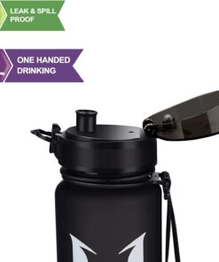 Super Sparrow Water Bottle - 12 oz/17 oz/25 oz/32 oz - BPA Free Tritan Water Bottles - One Touch Opening - Leak-proof Plastic Bottle - Kids Water Bottle for Office, Gym, Outdoor, Sports 25 Oz Black 11 61lGA21R1GL