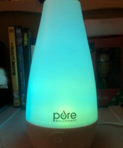 Pure Enrichment® PureSpa™ Essential Oil Diffuser - Compact Ultrasonic Aromatherapy Diffuser, Natural Air Deodorizer, 100ml Water Tank, and Optional Mood Light - Lasts Up to 7 Hours with Auto Shut-Off 42 61lGTN7uB2L