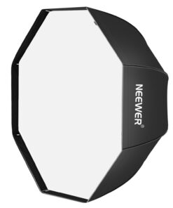 Neewer 47''/ 120cm Octagonal Softbox Umbrella with Carrying Bag for Portrait or Product Photography, Suitable for Canon Nikon Sony Speedlite, Studio Flash (Black) Single