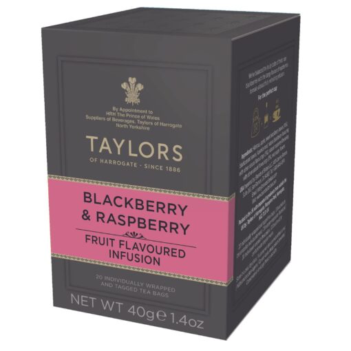 Taylors of Harrogate Blackberry & Raspberry Herbal Tea, 20 Teabags 20 Count (Pack of 1)