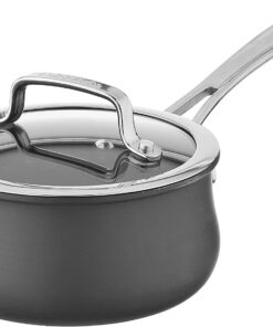 Cuisinart Contour Hard Anodized 1-Quart Saucepan with Cover,Black 9 61lHxHRE1L
