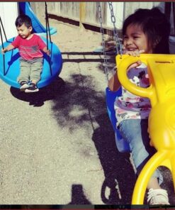 Swing-N-Slide Wind Rider Glider Swing, No Swing Hangers Yellow/Blue, 72" H x 14" W x 25" L 21 61lISDEpo4L