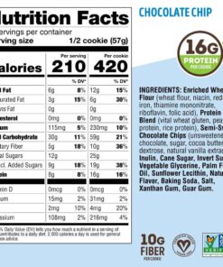 Lenny & Larry's The Complete Cookie, Chocolate Chip, Soft Baked, 16g Plant Protein, Vegan, Non-GMO, 4 Ounce Cookie (Pack of 12) 23 61lIYtN9yLL