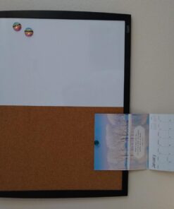 Quartet Combination Magnetic Whiteboard & Corkboard, 17" x 23", Combo Dry Erase White Board & Cork Board, Curved Frame, Message Board, Black Frame (41723-BK) 17" x 23" Combo (Black Curved Frame) 30 61lJU4jKS0L