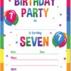Papery Pop 7th Birthday Party Invitations with Envelopes (15 Count) - 7 Year Old Kids Birthday Invitations for Boys or Girls - Rainbow 22 61lJXEQyhnL