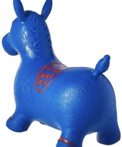 AppleRound Horse Bouncer with Hand Pump, Inflatable Space Hopper, Ride-on Bouncy Horse (Blue) Blue 21 61lKVEs6h5L