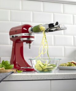 KitchenAid Fruit and Vegetable Spiralizer Attachment Stand Mixer, Polished Aluminum Spiralizer - 5 Blades 29 61lLdojWT8L