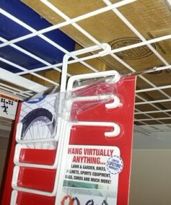 HyLoft 00212 Add-On Storage Hook Accessory for HyLoft Model-540 Ceiling Rack, 4 Count , White 46 61lLzj8DtL